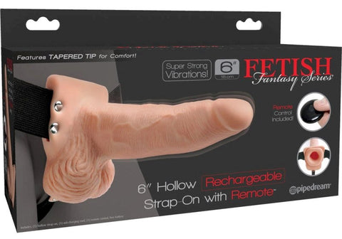 Fetish Fantasy 6 Inch Rechargeable Hollow Strap-On - Strap On Sextoys