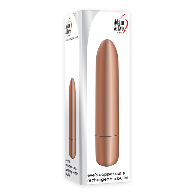 Adam & Eve Copper Cutie Rechargeable Bullet - - Bullet Vibrators