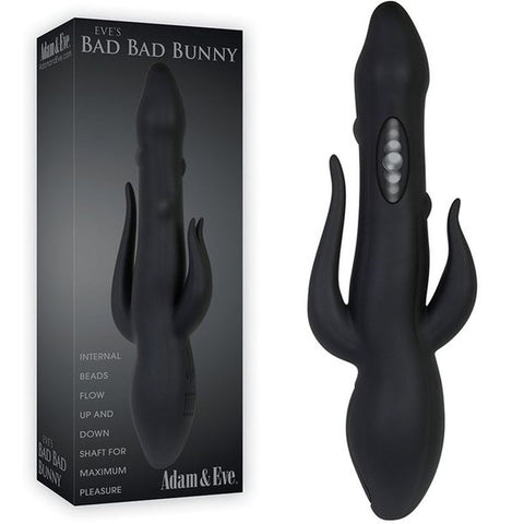 Eve's Bad Bunny Black Rabbit Vibrator by Adam & Eve - Rabbit Vibrators