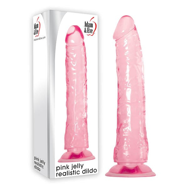 Adam & Eve Pink Jelly Realistic Dildo - - Realistic Dildos