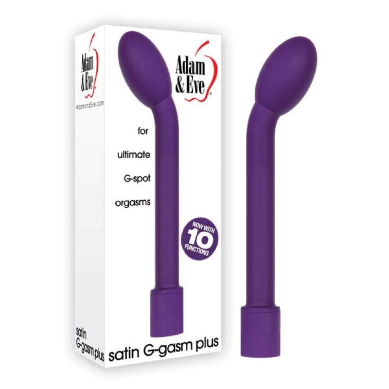 Adam & Eve Satin G-Gasm Plus - Purple - - G-Spot Vibrators