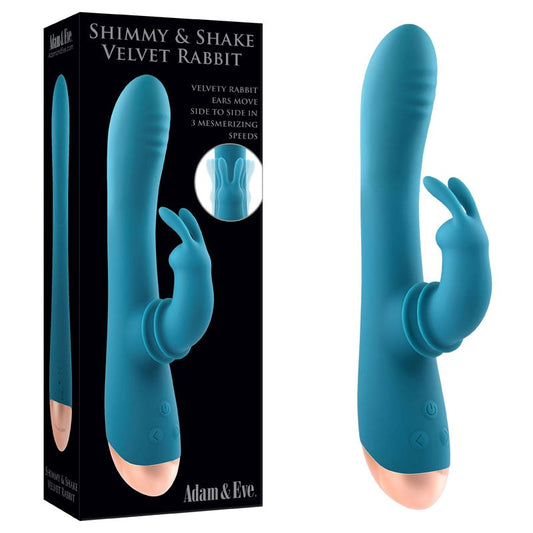 Adam & Eve Shimmy & Shake Velvet Rabbit - - Rabbit Vibrators