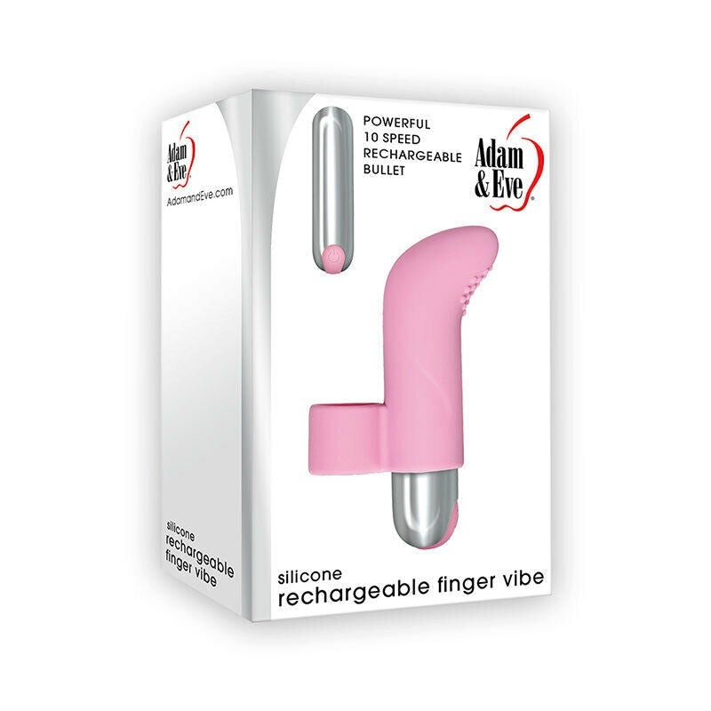 Adam & Eve Silicone Rechargeable Finger Vibe - - Finger and Tongue Vibrators