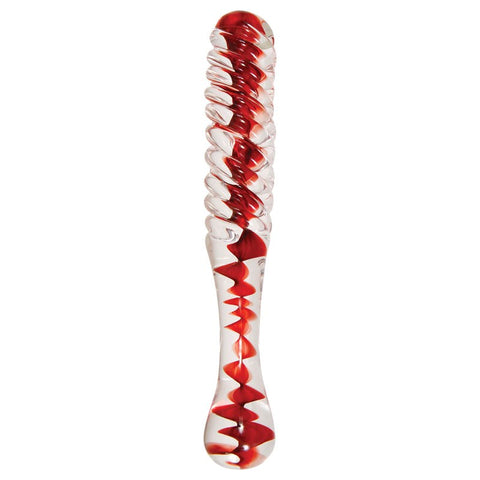 Sweetheart Swirl Glass Sex Toy by Adam & Eve - Glass Sex Toys