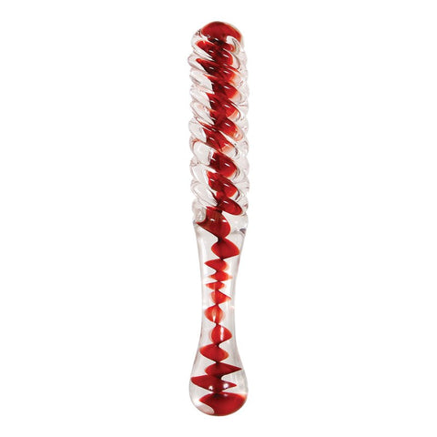 Sweetheart Swirl Glass Sex Toy by Adam & Eve - Glass Sex Toys