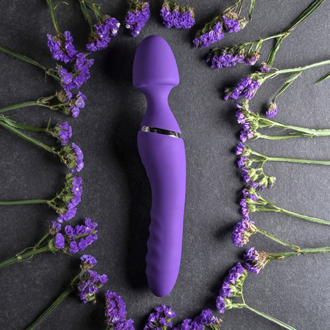 Dual End Twirling Pleasure Wand by Adam & Eve - Body Wands