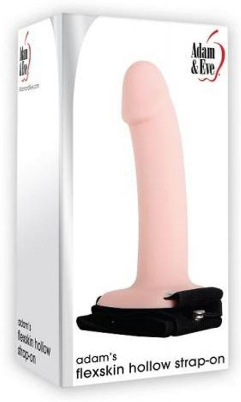 Adam and Eve Adams Flexskin Hollow Strap-On with Extensions - - Strap On Sextoys