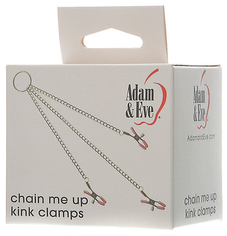 Chain Me Up Kink Clamps Hands-Free by Adam & Eve - Nipple and Clit Clamps