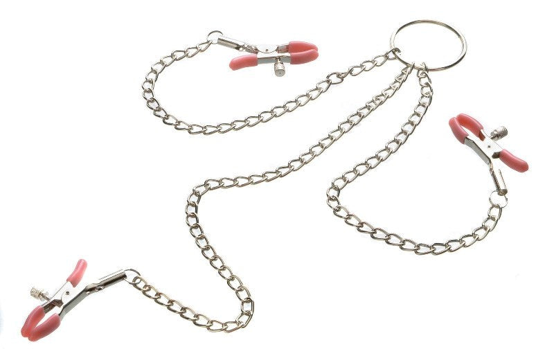 Adam and Eve Chain Me Up Kink Clamps - - Collars And Cuffs