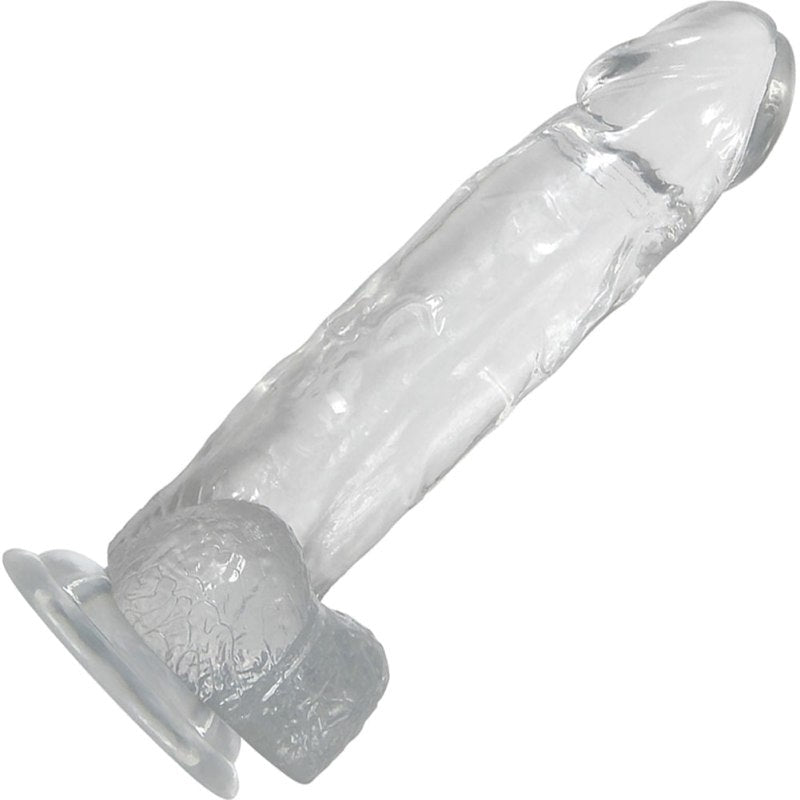 Adam and Eve Crystal Clear 8 inch Dildo - - Realistic Dildos