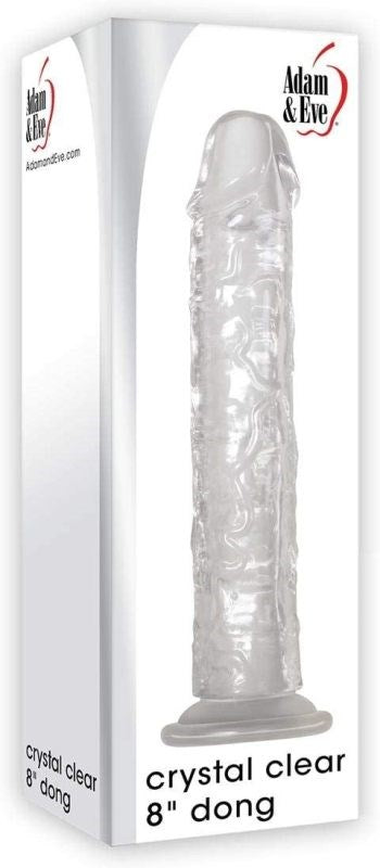 Adam and Eve Crystal Clear 8 inch Dong - - Realistic Dildos