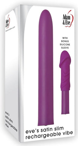 Eve's Satin Slim Rechargeable Vibe by Adam & Eve - Personal Massagers