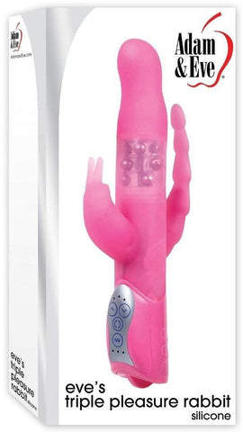 Eve's Triple Pleasure Rabbit by Adam & Eve - Rabbit Vibrators