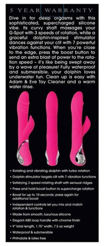 The Dancing Dolphin Rabbit Vibrator by Adam & Eve - Rabbit Vibrators