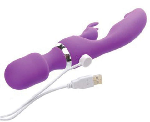 The G-Motion Rabbit Wand by Adam & Eve Sextoys - Rabbit Vibrators