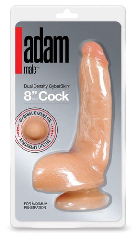 Adam Male Cyberskin 8 Inch Realistic Cock by Doc Johnson - Realistic Dildos