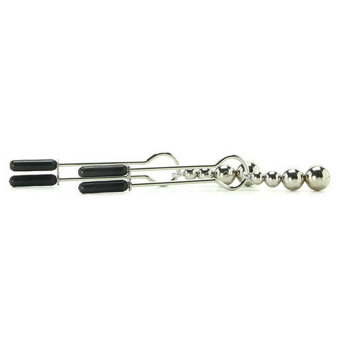 Adorn Triple Bead Nipple Clamp Set by XR Brands - Nipple and Clit Clamps