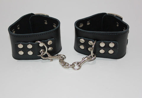 Bondage Black Wrist Restraints by Hell's Couture - Cuffs and Restraints