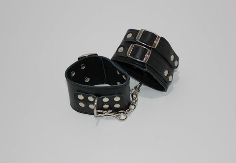Bondage Black Wrist Restraints by Hell's Couture - Cuffs and Restraints
