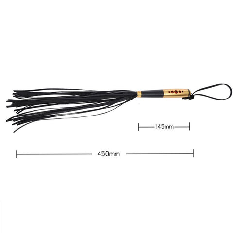 Alloy Handled Leather Bondage Flogger by BDStyle - Whips And Crops