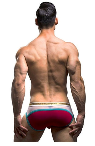 Peek-a-boo Holiday Brief Red by Andrew Christian - Jocks and G-Strings