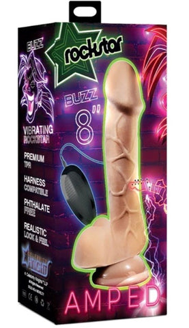 Amped Buzz 8 Inch Vibrating Dildo by La Viva - Realistic Dildos