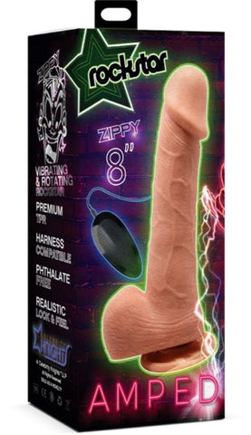 Amped Zippy 8 Inch Realistic Dildo by La Viva - Realistic Dildos