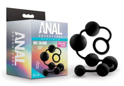 Anal Adventures Platinum Silicone Anal Beads - Anal Beads and Balls