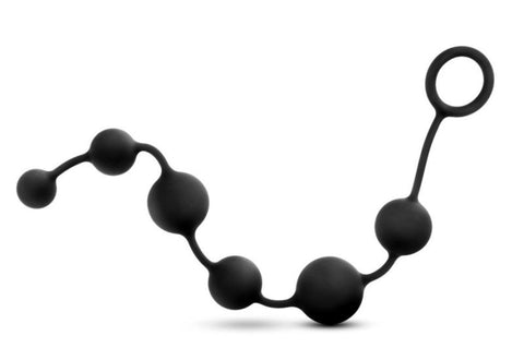 Anal Adventures Platinum Silicone Anal Beads - Anal Beads and Balls