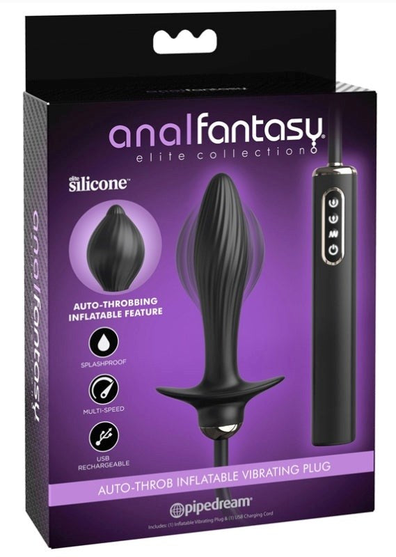 Anal Fantasy Elite Collection Auto Throb Inflatable Vibe Plug - - Inflatable Dildos and Vibrators