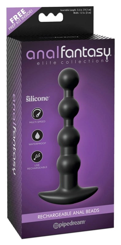 Anal Fantasy Elite Collection Rechargeable Anal Beads - - Anal Beads and Balls