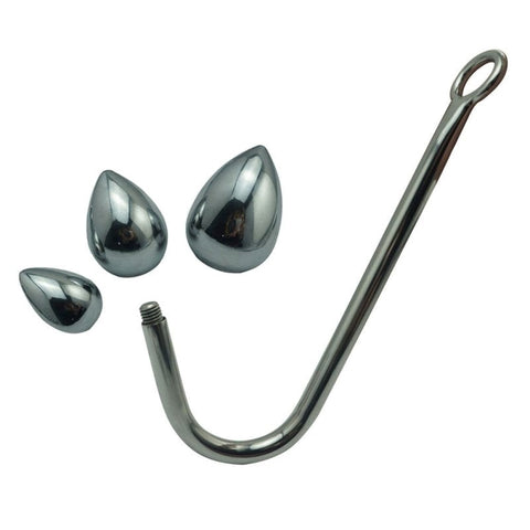 Stainless Steel Anal Hook and Plug Set by BDStyle - Spreaders and Hangers