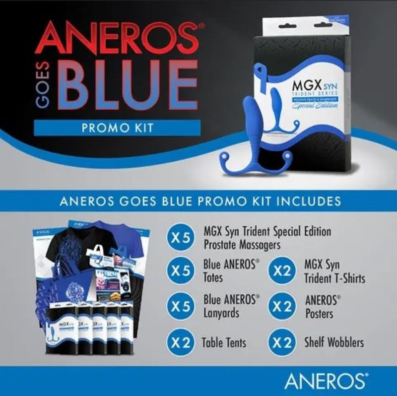 Aneros MGX Syn Trident Blue Promo Kit - - Sex Kits