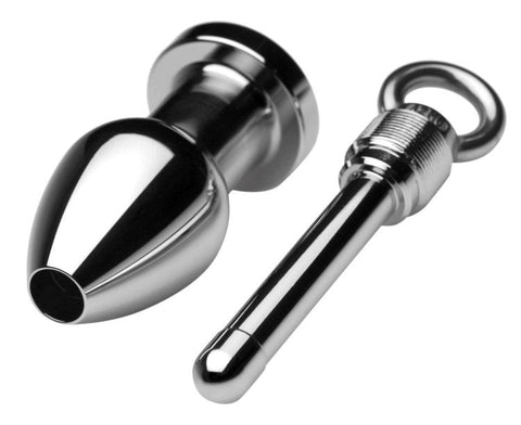 Arsenal Aluminum Tunnel Plug by XR Brands - Steel Sex Toys