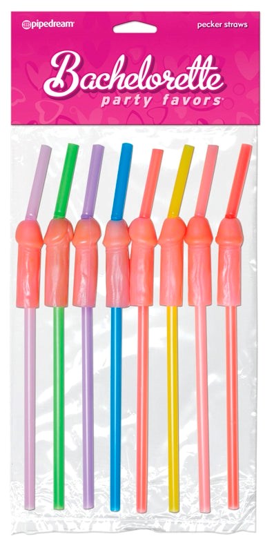 Bachelorette Party Favors 8 Bendable Pecker Straws - - Sex Games, Coupons and Tricks