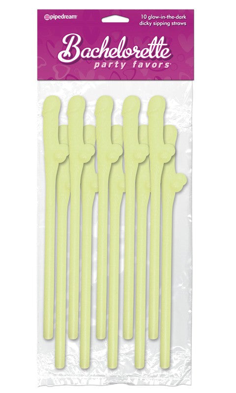 Bachelorette Party Favors Dicky Sipping Straws 10 Pack - - Sex Games, Coupons and Tricks