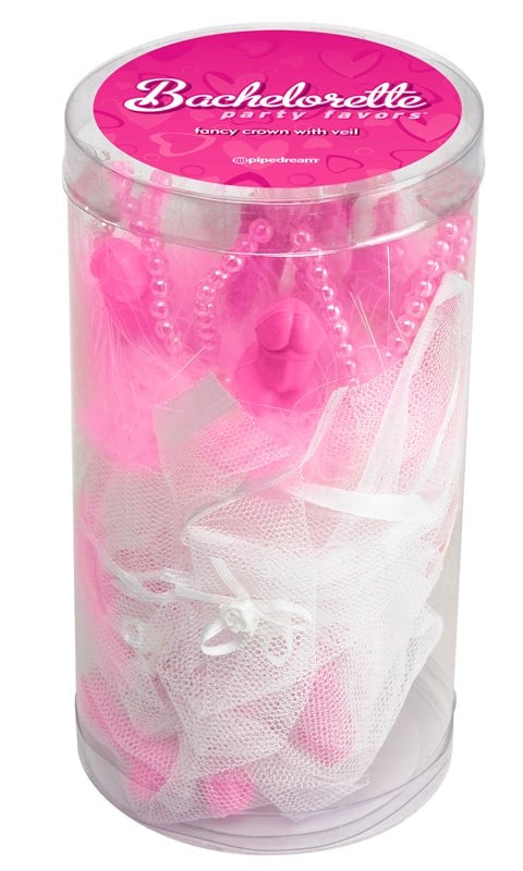 Bachelorette Party Favors Fancy Crown with Veil - - Sex Games, Coupons and Tricks