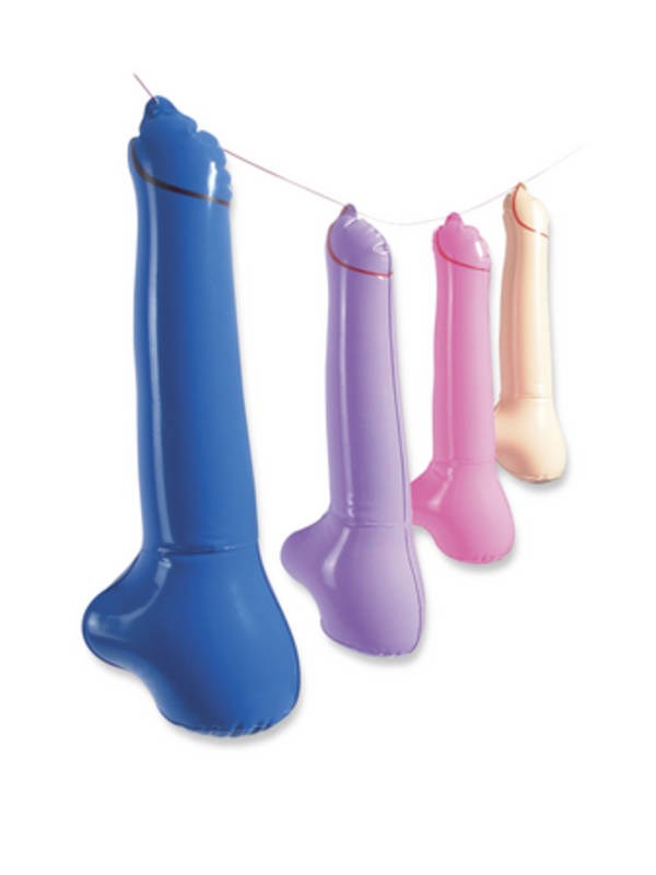 Bachelorette Party Favors Inflatable Pecker Decorations 4 Pack - - Sex Games, Coupons and Tricks