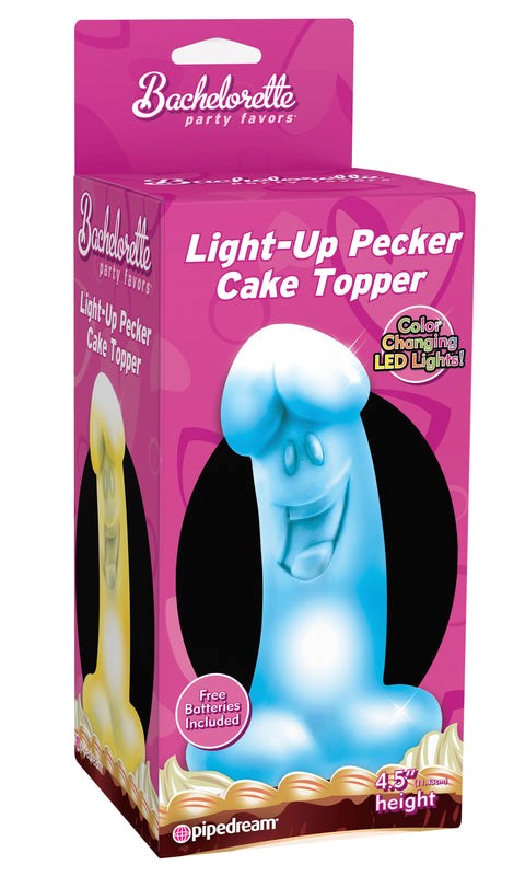 Bachelorette Party Favors Light Up Pecker Cake Topper - - Bachelorette and Bucks