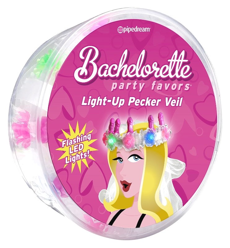 Bachelorette Party Favors Light-Up Pecker Veil - - Sex Games, Coupons and Tricks