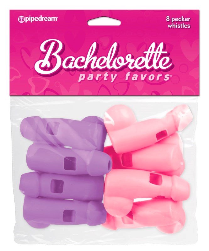 Bachelorette Party Favors Pecker Whistles 8 Pack - - Sex Games, Coupons and Tricks