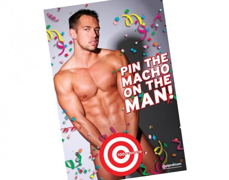 Bachelorette Party Favors Pin The Macho On The Man - - Party Gifts and Novelties