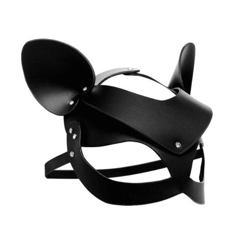 Bad Kitten Leather Cat Mask by XR Brands - Masks And Blindfolds