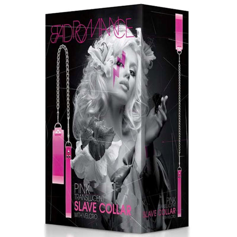 Bad Romance Pink Translucent Slave Collar by Shots Toys - Masks And Blindfolds