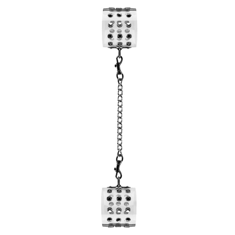 Bad Romance Translucent Handcuffs with Metal Nails - - Collars And Cuffs