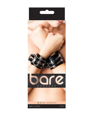 Bare Bondage Vinyl Transparent Wrist Cuffs by NS Novelties - Cuffs and Restraints