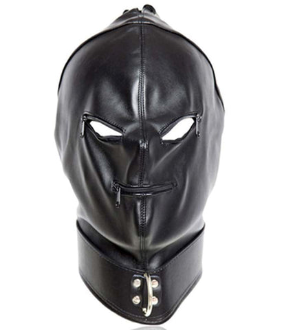 Basic Zipper Hood With O-Ring Collar by BDStyle - Bondage Hoods