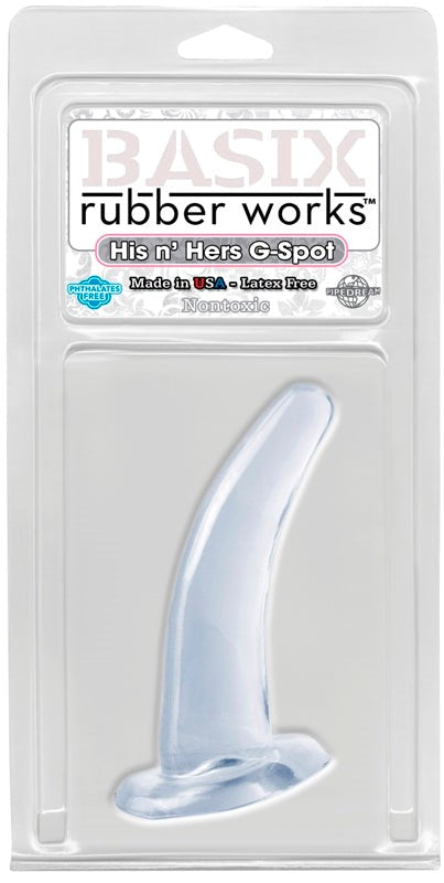 Basix His and Hers G-Spot Plug Clear - - Pussy And Clit Toys