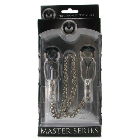 Bauhaus Precision Bondage Nipple Vice Grey by XR Brands - Nipple and Clit Clamps