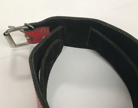 Passion-Igniting Adjustable Red Leather Collar - Collars and Leads